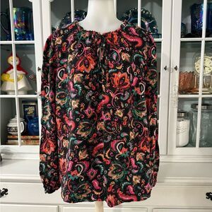 Croft & Barrow Colorful Paisley Women's Top Plus Size 1X